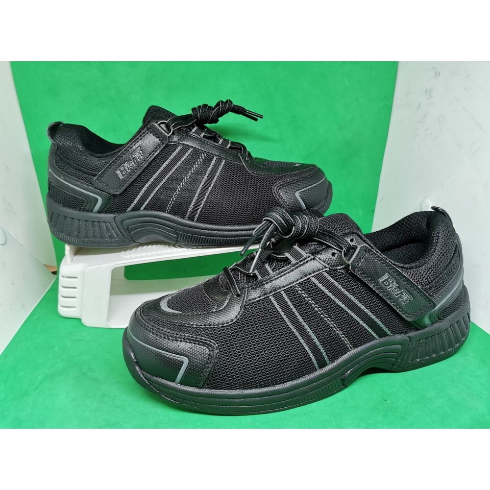 Orthofeet Biofit Black Shoes #911 Diabetic Sneaker Women's Size 9 2E Extra Wide